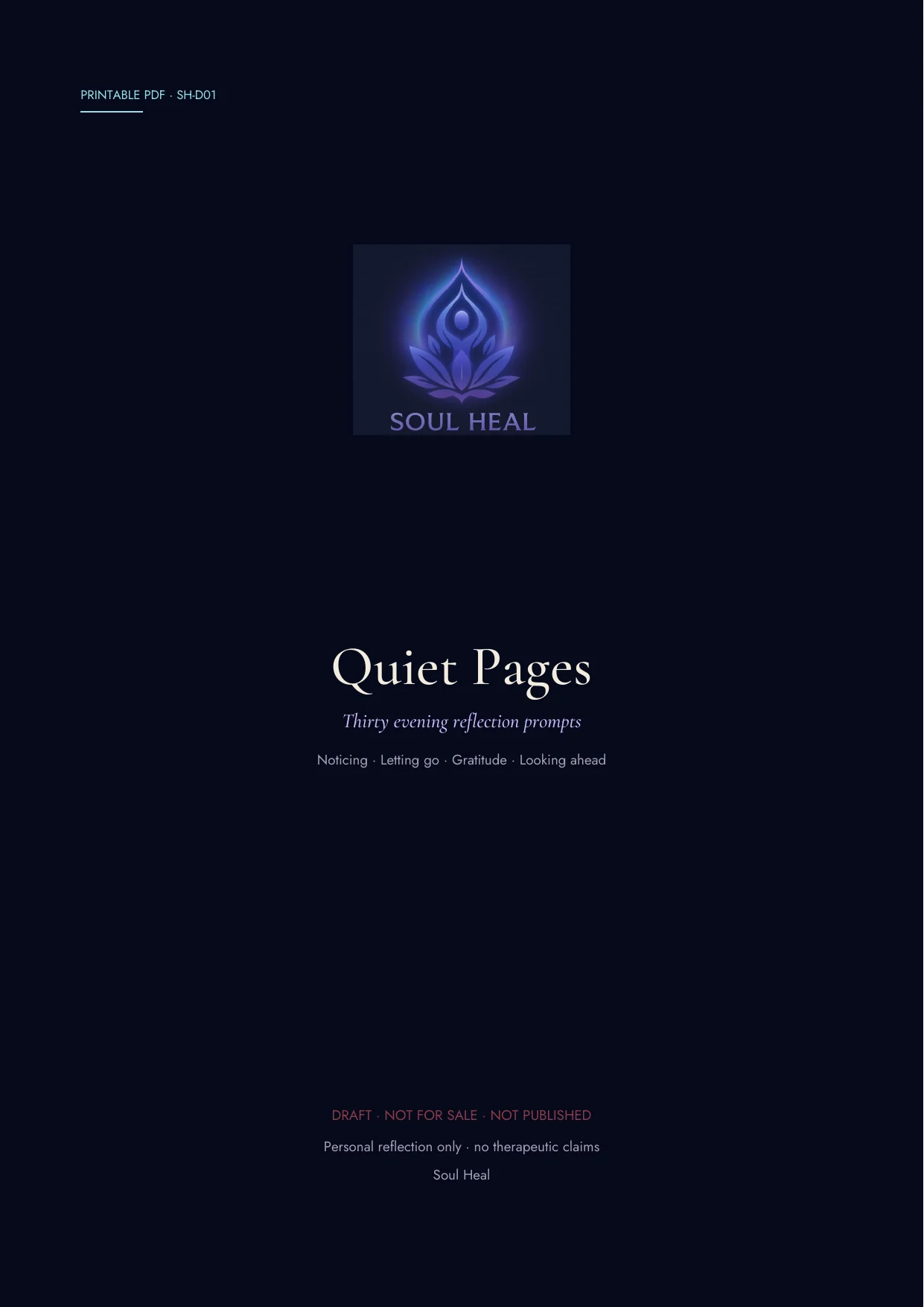 Cover preview for Quiet Pages