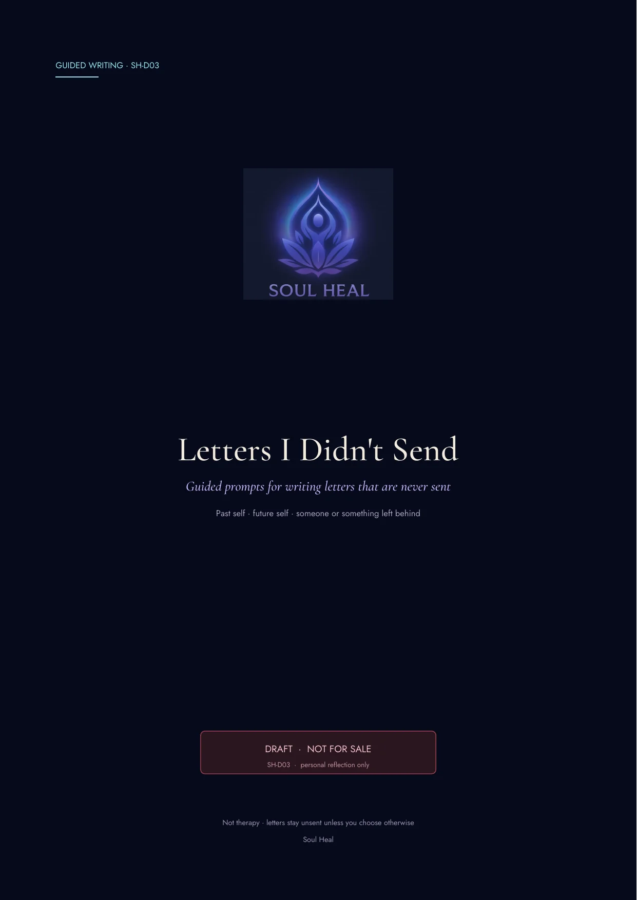 Cover preview for Letters I Didn't Send