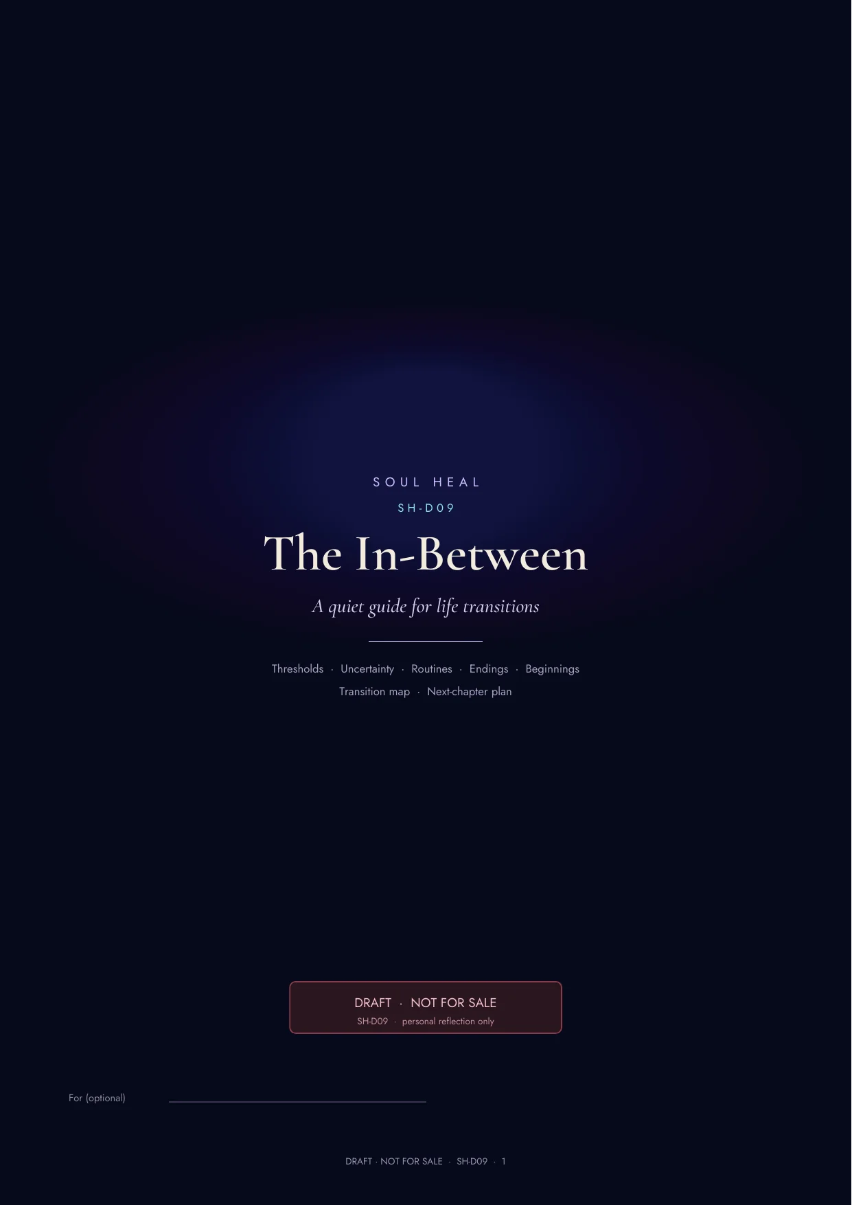 Cover preview for The In-Between